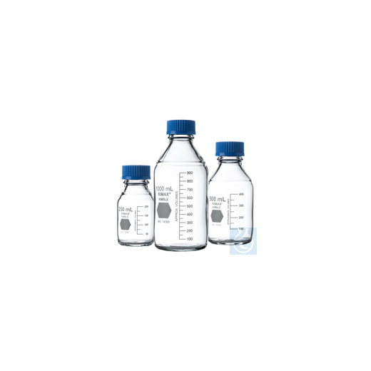 Rasotherm® Laborflaschen, (Boro 3.3), GL45, bl. Schraubkappe, 2000 ml