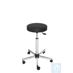 neoLab® laboratory stool with castors and foot ring,...