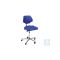 neoLab® swivel chair seat tilt adjustment, PU foam blue, 45-65 cm, with castors