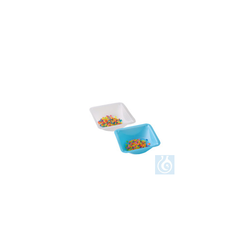 Disposable weighing dishes blue, 89 x 89 x 25 mm, 100 pcs./pack