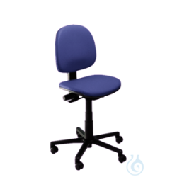 neoLab® laboratory chair, PVC cover blue, castors,...