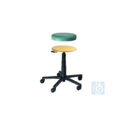neoLab® swivel stool seat beech, height adjustment...