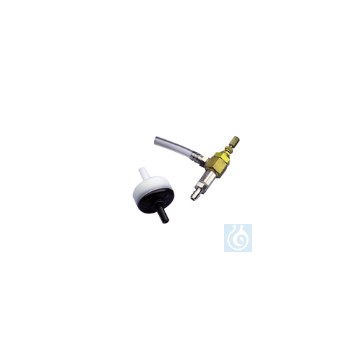 neoLab® diaphragm check valve with 2 different hose olives