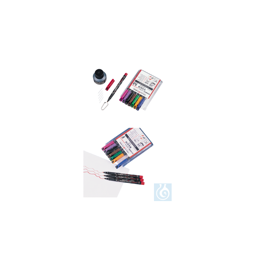neoLab® foil pens permanent, fine, 8 colors
