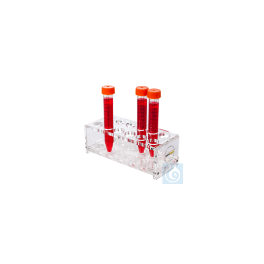 neoLab® Acryl-Reagenzglasgestell für 2 x 10 Gläser 18 mm Ø, 77 mm hoch