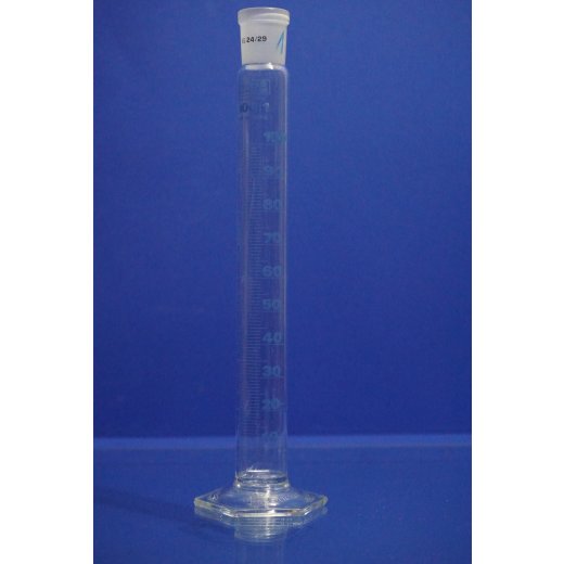 Mischzylinder, 100 mL, Glas, Laborglas, 100 mL Mischzylinder mit Graduierung