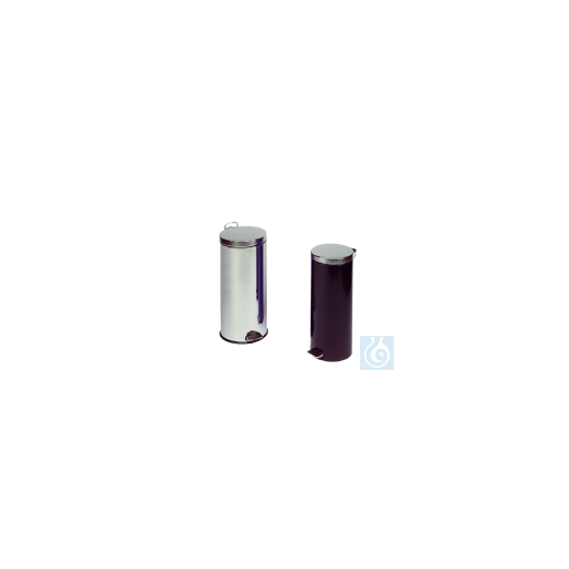 neoLab® waste bin 30 l, stainless steel, insert galvanized