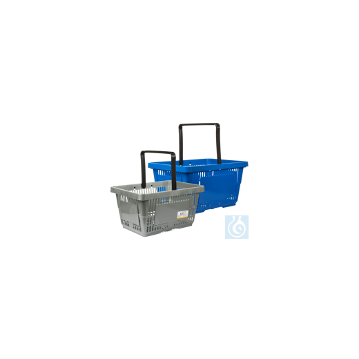 neoLab® Laboratory basket made of polypropylene PP (blue), 50 x 34 x 26 cm (L x W x H), Gri