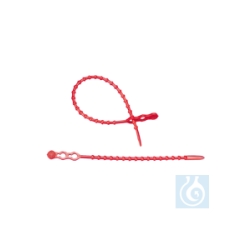 neoLab® universal tie (PE), red, 120 mm long, 100...