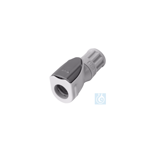 neoLab® Mini Stecktülle mit Absperrung PP, Vaterteil, Innengewinde 1/4-28