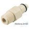 neoLab® Quick coupling, 1/8, male, shut-off, thread 1/8 NPT