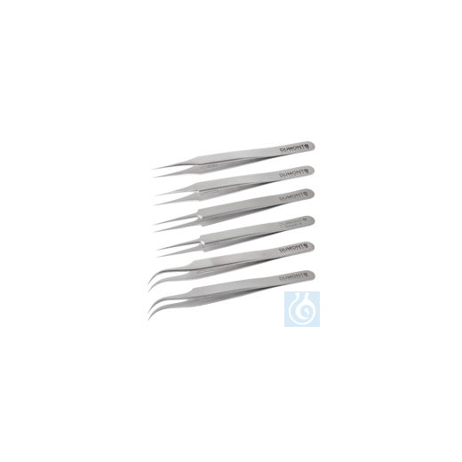 Dumont tweezers made of Dumoxel, No. 7, curved, tip thickness 0.03 mm