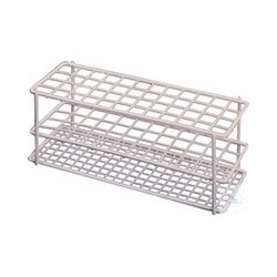 Test tube rack with white plastic coating, short term up...