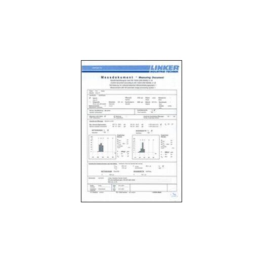 Measurement document Inspection certificate EN 10 204 (DIN 50049) 3.1.B for