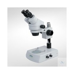 Stereo zoom microscope with incident and transmitted...