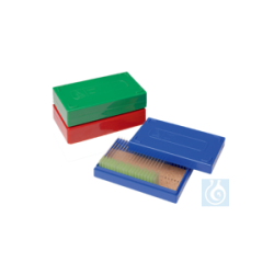 neoLabLine® Slide Box for 25 pcs., PS, red