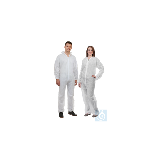 neoLab® Overall, white, made of PP, size L
