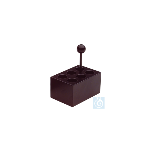 neoLabLine® heating block Alu, 6 wells 20 mm Ø for test tubes