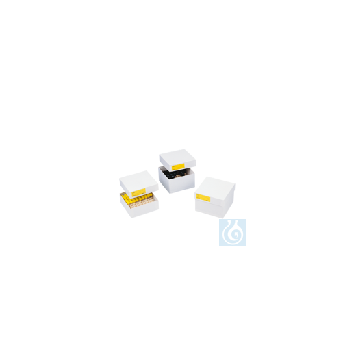 neoLabLine® Kryobox beschichtet aus Karton, weiß, 136x136x75mm