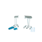 neoLab® Trash bag stand f. bags with 120 l, 45 x 36 x 83 cm (W x D x H)
