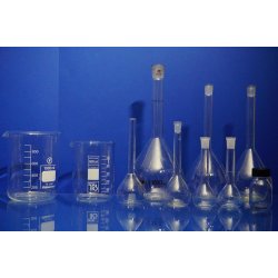 Bechergls Set Labor konvolut Messkolben Flaschen 500 mL 100 mL 1000 mL Laborglas