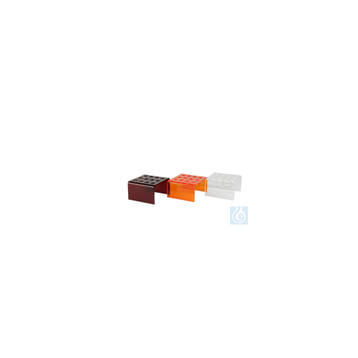 neoLabLine® insert for 3 x 4 reaction tubes 1.5 ml, transparent acrylic