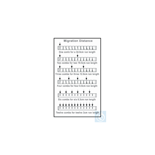 D3-14, A3-1 and A6 Wide Gel Electrophoresis System Wall Comb, 1 Toot