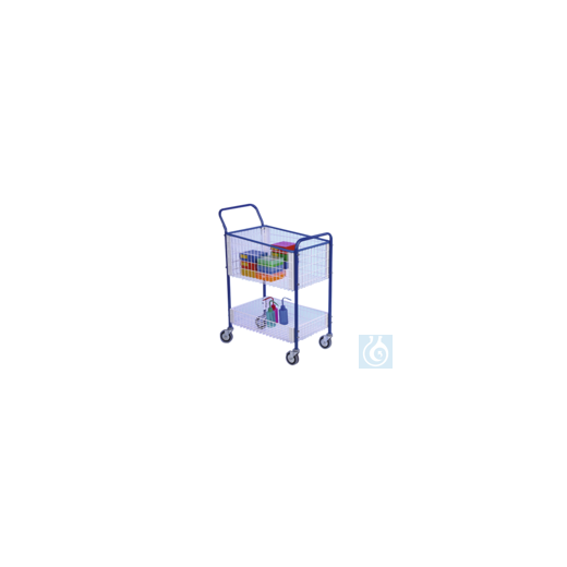 neoLab® wire basket trolley with 2 baskets