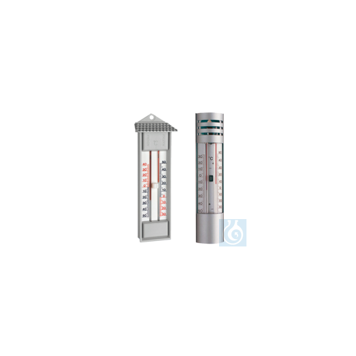 Maxima/minima thermometer, aluminum case, -30 to +50°C, mercury-free