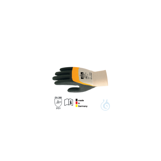 neoLab professional protective gloves with nitrile coating, orange/black, Gr.