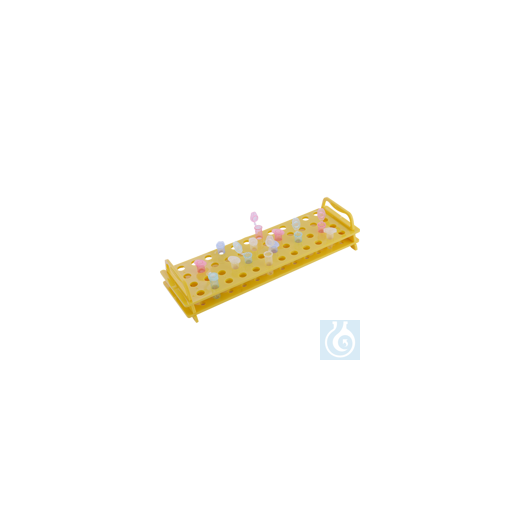 Moonlab® Rack for reaction tubes (1.5/2.0 ml), 24 places, yellow, PC, 1 pc.
