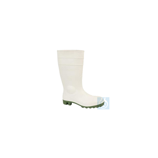 neoLab® Gummistiefel aus PVC mit Stahlkappe, weiß, Gr. 43