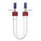 U-tube with 2x GL 25 and PTFE valves 0 - 3 mm