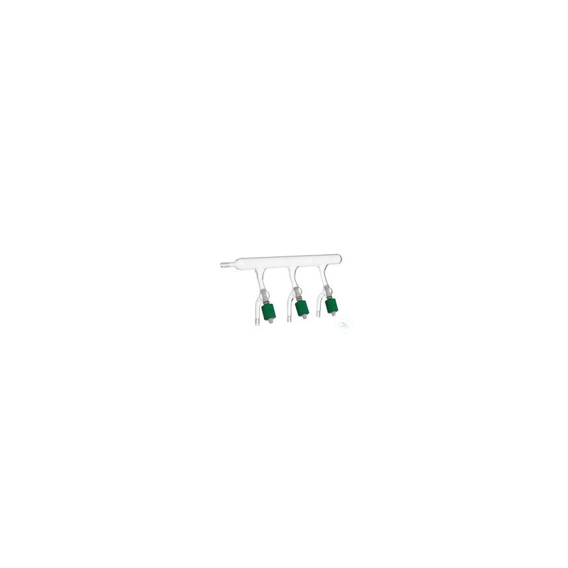 Vacuum distributor rake, with 5 PTFE-HV valves with fine thread,, 667,17