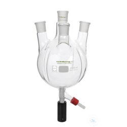 4-neck flask, 1000 ml, with 4 baffles, MH NS 29, SH 2x NS...