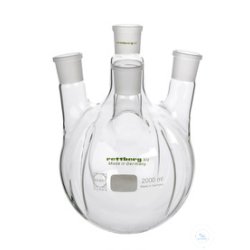 4-neck flask, 1000 ml, with 4 baffles, MH NS 29, SH 3x NS...