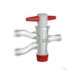 Zweiwegehahn (Patenthahn) PTFE, NS 18,8/4 mm,...