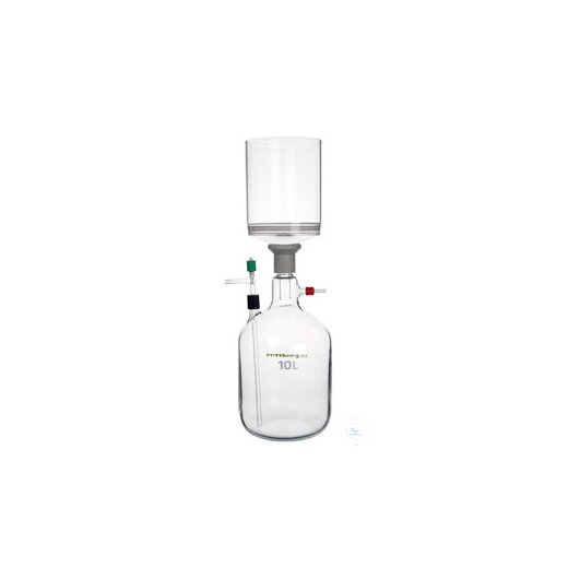 Filtration bottle, 10000 ml, GL 45, suction tube, without filter chute