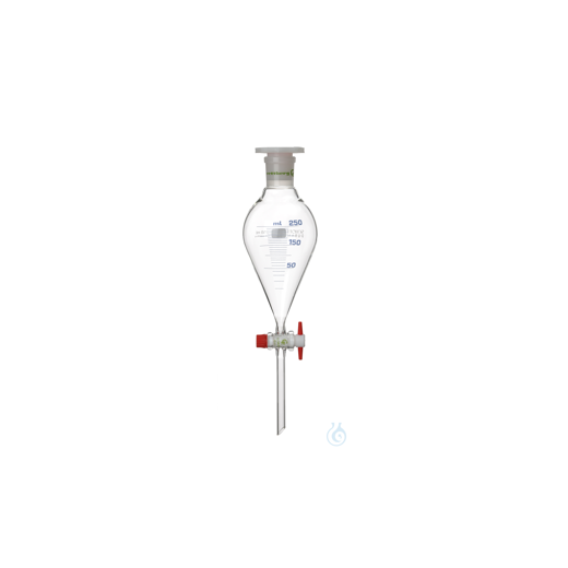 separating funnel, 1000 ml, BF, grad. , PTFE plug NS 18.8/6 mm,