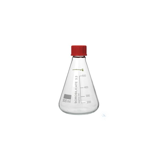 Erlenmeyer flask, 500 ml, GL 32, with screw cap