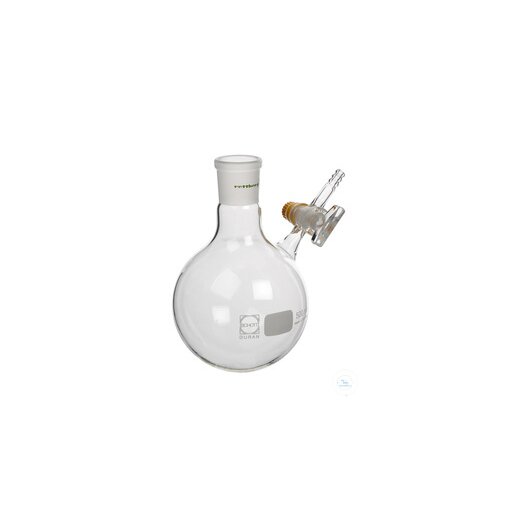 Schlenk flask, 250 ml, tube NS 29/32, side glass stopcock 2.5 mm and olive 9 mm