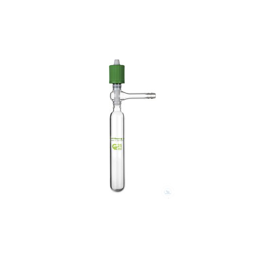 Schlenk tube, 250 ml, thick-walled, vacuum valve with fine thread 0 - 8 mm,
