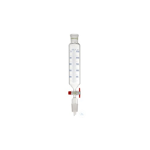 Dropping funnel, 500 ml, sleeve NS 29/32, core NS 29/32, PTFE stopcock 4 mm,