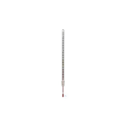 Thermometer, 0...+250°C:1°C, core NS 14,5/23, fitting length 160 mm,