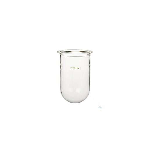 Reaction vessel, 250 ml, DN 60, with groove, cylindrical, round bottom