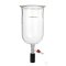 Reaction vessel, 250 ml, DN 60, with groove, cylindrical, bottom outlet valve