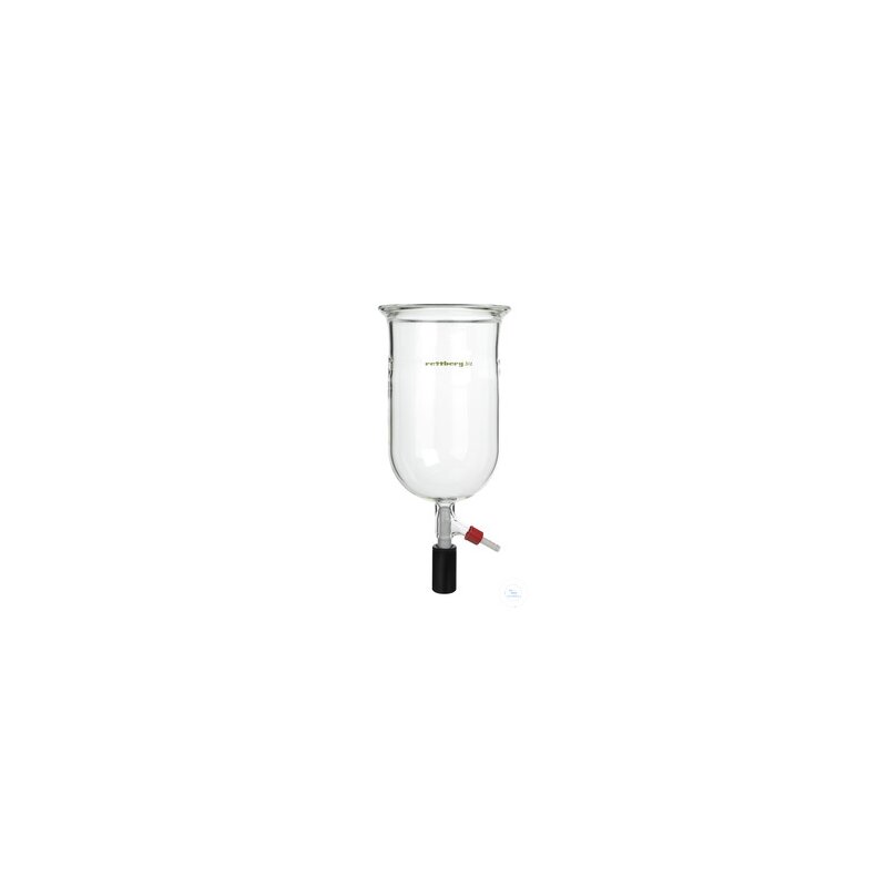 Reaction vessel, 2000 ml, DN 150, with groove, cylindrical, bottom ...