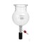 Reaction vessel, 2000 ml, DN 100, with groove, spherical, bottom drain valve