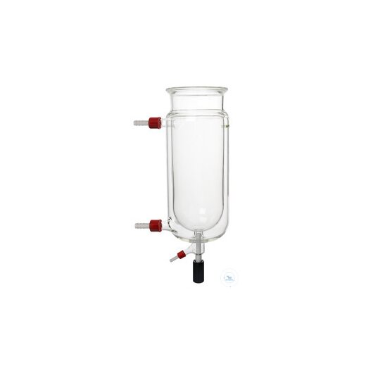 Reaction vessel, 500 ml, DN 100, with groove, tempering jacket with 2x GL 18,