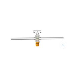 One-way connection tap, solid glass plug NS 12.5/1.5 mm bore